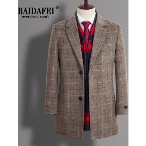 BAIDAFEI Mens Wool Coats