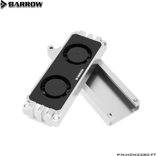 Barrow SSD Block dual fan 2280 22110 PCIE SATA M.2 Double Sided Auxiliary Cooling Hard disk radiator HDM2280-FT
