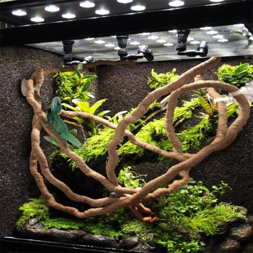 Large Flexible Vines Habitat Decor Bendable Jungle Climber Reptile Pet Supplies Reptiles Terrarium Decoration 1.5M