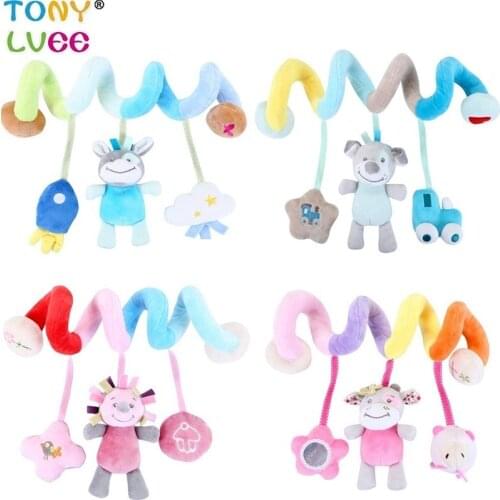 Baby Rattle Mobiles Cute Baby Toys Cartoon Animal Hand Bell Rattle Soft Toddler Oyuncak Plush Bebe Toys 0-12 Months