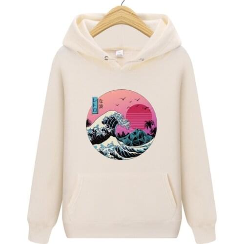 Japan Anime Cartoons Landscape Printing Hoodies For Men 2021 Autumn Winter Fleece Pullover Casual Harajuku Sportswear Male Hoody