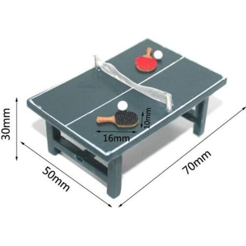 1:12 Toy Dollhouse Miniatures Accessories Doll House Table Tennis Set