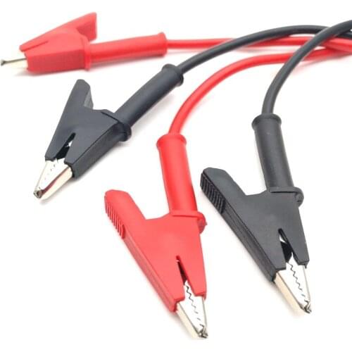 Insulated Clamp Alligator Clips Electrical DIY Test Leads Alligator Double-ended Crocodile Clips Roach Clip Test Jumper Wire