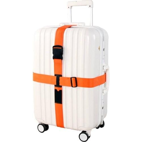 Creative Trolley Seat Belt Suitcase Luggage Bundle Adjustable Cross Straps Travel Trolley Suitcase Personalized Safe Packing