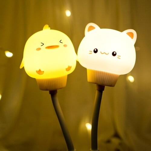Creative Cute Pet Duck Bear Night Light Modern Personality Bedroom Jewelry USB Power Star Lamp Gift 2021 NEW Cute Lamp