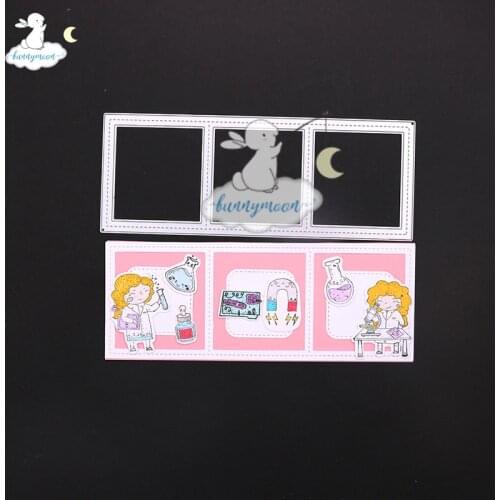 Bunnymoon 2020 New Arrival Photo frame-2 Metal Cutting Dies Stencils for Scrapbooking/photo Album stamps Decorative Embossing DI