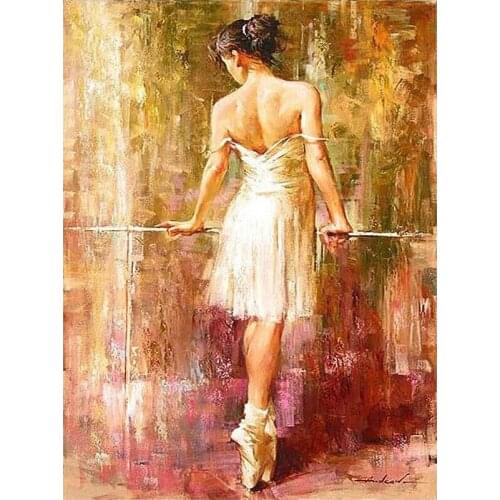 Painting By Numbers DIY Dropshipping 40x50cm The back of the ballet dancer Figure Handmade Gift For Adult Unique Gift Home Decor