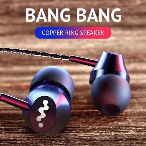 In-Ear Phone Earphones Wired Earphone Heavy Bass Headphones With Microphone Volume Control Stereo Gaming Headset For Phones New
