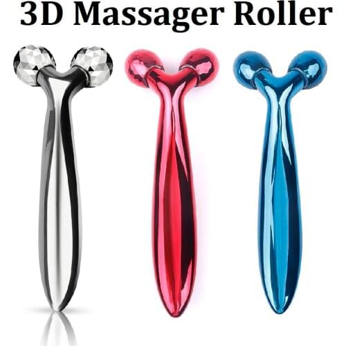 Portable Face Lifting Y Shape Roller 3D Massager Roll Massager for Face Massage Instrument Beauty Skin Care Tool 360 Rotate