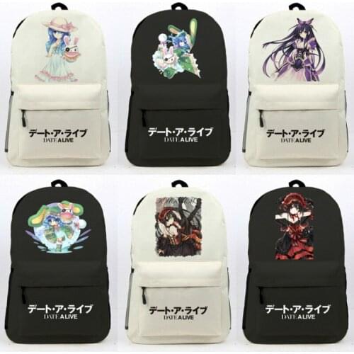 Date A Live Tokisaki Kurumi Cosplay Backpack Student School Shoulder Bag Teentage Laptop Travel Rucksack Gift