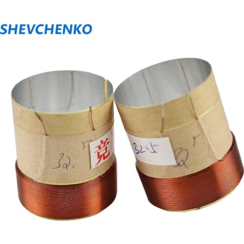SHEVCHENKO 32.5mm Speaker Bass Voice Coil 8 Ohms Four Layers White Aluminum Coil Repair Subwoofer Speaker Accessories DIY 2 pcs