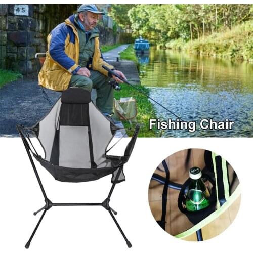 Swing Design Portable Moon Chair Lightweight Chair Folding Extended Seat Office Home Fishing Camping BBQ Garden Hiking Dropship