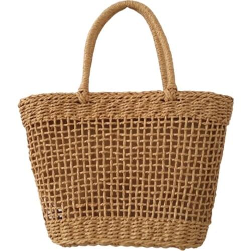 Straw Bag Beach Bags for Women Handmade Handbag Tote Vacation Bag Summer Purses Beach Bag and Pool Bag