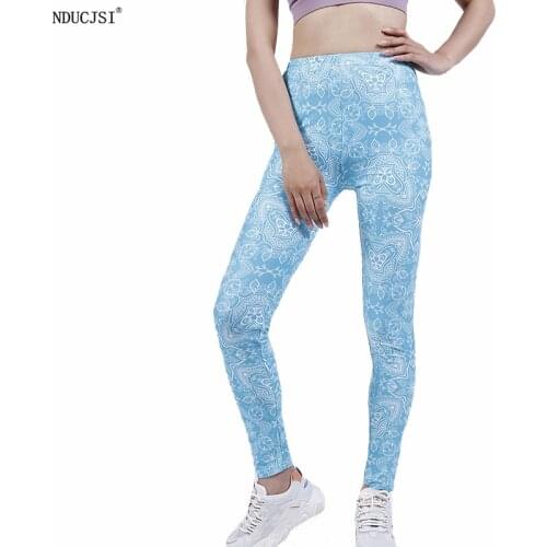 NDUCJSI Womens Leggings Print Fitness Sports Leggins Female Leggins 2021 Sexy Push Up Trousers Elastic Gym Wear