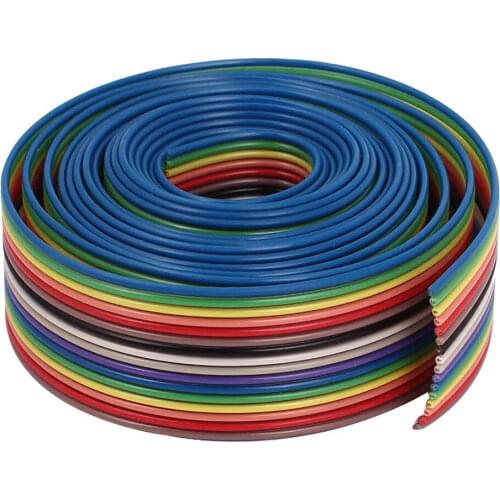 10/16P rehearsal line 1m car modified line cable rainbow flat wire support line welding cable joint wire ribbon extension cable