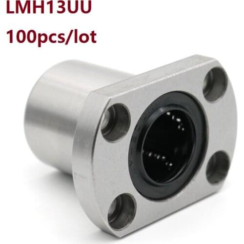 100pcs/lot LMH13UU LMH13 Flange Linear Bearing CNC Linear Bushing for 3D printer parts Rods