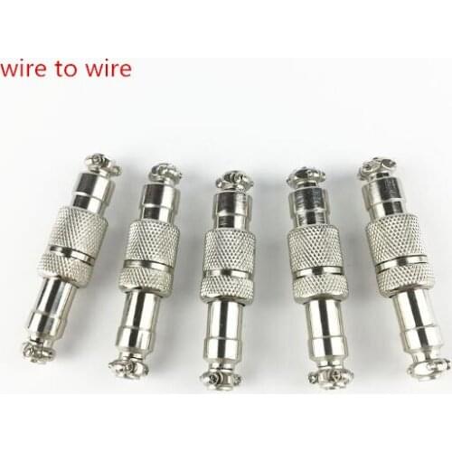 2 set GX12 2/3/4/5/6/7 Pin Male + Female 12mm Circular Aviation Socket Plug Wire to wire Connector with Plastic Cap Lid