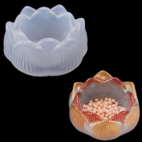 2PCS Resin Molds Lotus Flower Epoxy Resin Casting Molds, Silicone Resin Molds