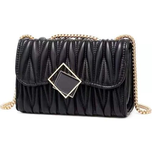 2021 Summer European and American Trend Womens Bags Fashion Shoulder Bags Urban Simple Small Square Bags Retro Soft Leather Cha