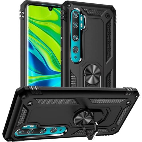 2021 for Xiaomi Mi Note 10 Lite Armor Shockproof Case for Xiaomi Mi 10T 10 T Pro Military Drop Protective Car Holder Ring Case C