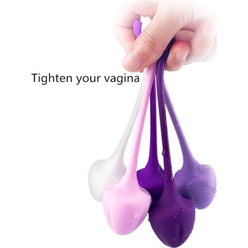 5pcs Silicone Smart Ball Vibrator Kegel Ball Ben Wa Ball Vagina Tighten Exercise Machine Sex Toy for Women Vaginal Geisha Ball