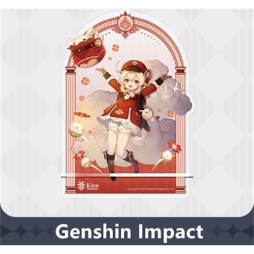 Anime Game GENSHIN KLEE ZHONGLI VENTI Character Acrylic Phone Stand Project Game Peripheral Products Christmas Birthday Gift