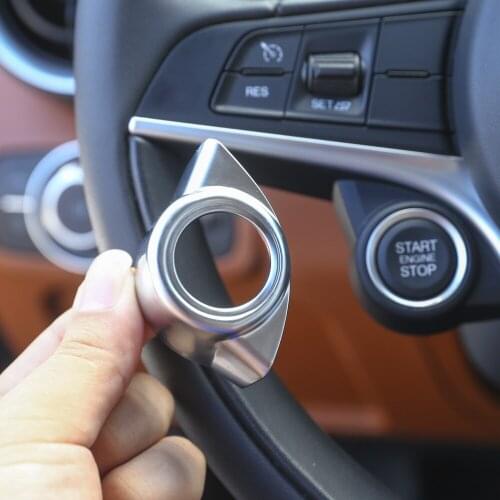 For Alfa Romeo Giulia Stelvio 2017 2018 Car Accessories ABS Chrome Interior Start Engine Stop Cover Trim 1 Pcs