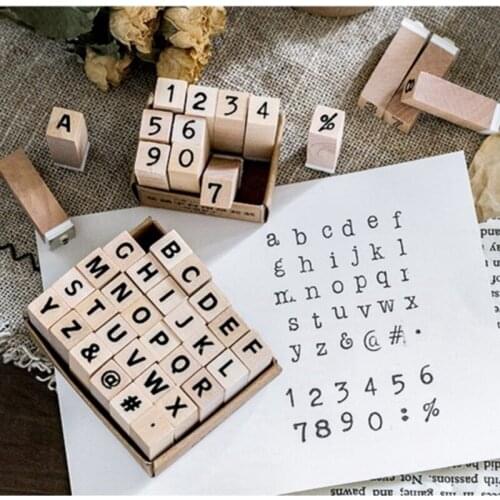 Box Package Numbers and Symbol Wood Stamp For Stationery DIY Scrapbooking Rubber Card Making Album Decoroation Crafts