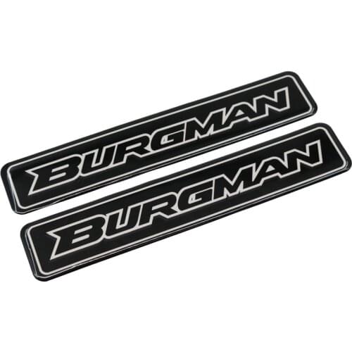 3D Chrome Motorcycle Emblem Badge Decals Scooter Reflective Stickers For Suzuki Burgman AN125 AN200 AN400 AN650
