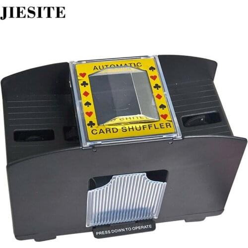 JIESITE Professional Advanced Casino 1-4 Deck Plastic Shuffler Playing Card Shuffler Poker Card Shuffler Automatic Machine