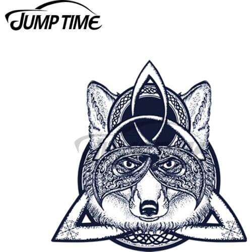 JumpTime 13 x 7.2cm For Fox Folk-custom Car Stickers Cartoon Motorcycle Refrigerator Decal Windshield Waterproof Graphics