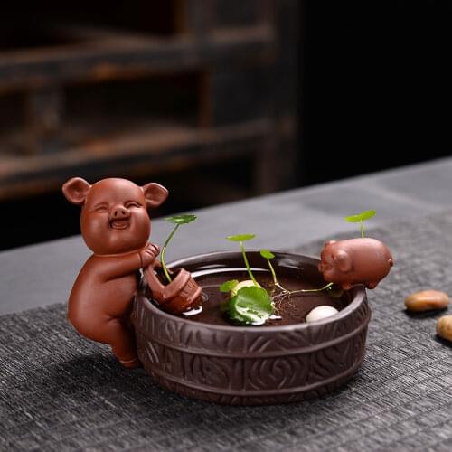 Tea Pet Tea Ceremony Ornaments Cute Money Pig Creative Ceramic Craft Tea Set