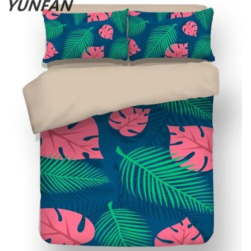 Flower Duvet Cover Set Pink Green Cherry Blossoms Pattern with Japanese Spring Themed Artful Print twin queen king Bedding Set