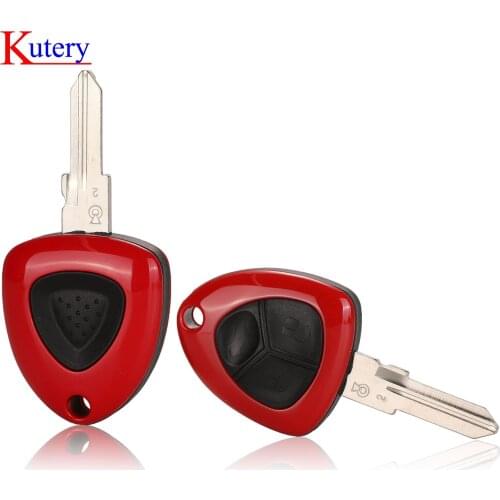 Kutery Remote Car Key Shell Replacement for Ferrari 458 F430 612 1/3 Button Uncut Blank Smart Key Blade Cover Case Fob