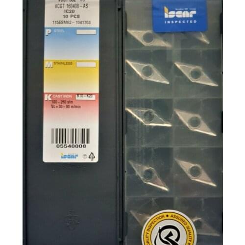 ORIGINAL 10PCS CARBIDE INSERT VCGT 160408-AS IC20