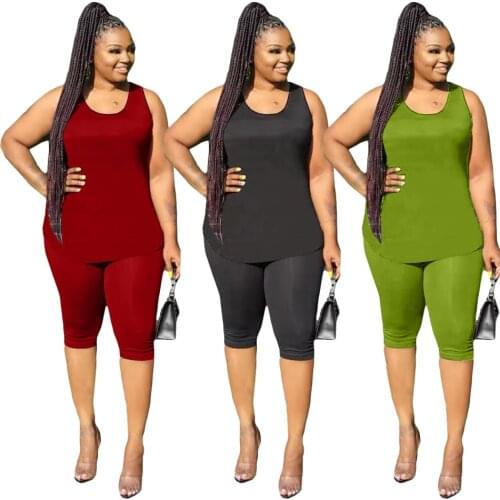 Plus Size Woman Short Set Crop Top + Biker Shorts Femme 2 Piece Sets Tights Vacation Outfits Fitness Tracksuit 4XL 5XL