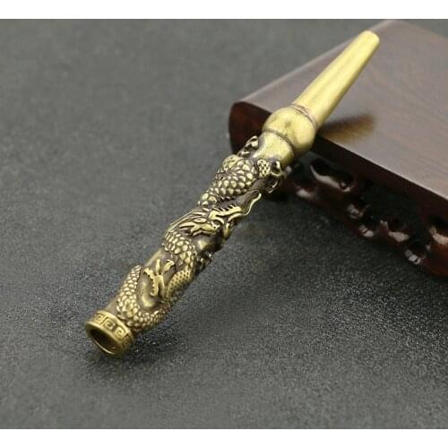 Retro Brass Smoke Dragon Cigarette Holder Filter Tobacco Pipe Creative Smoking Pipe Smoking Accessories Husband Fathers Gifts