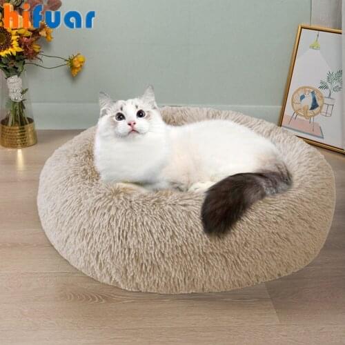 Super Soft Dog Bed Washable Cat long plush Kennel Deep Sleep House Velvet Mats Sofa For Chihuahua Basket Pet Mat cushion nesk