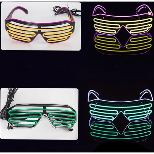 Luminous glasses blinds fashion popular glasses dance party holiday party prop Christmas event wedding birthday party decoration