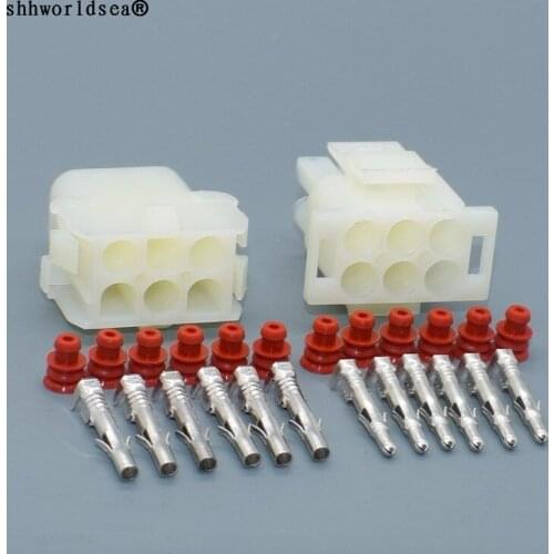 Worldgolden 6pin 1.2mm Auto Electronic male female harness sensor plug connector 1-480705-0