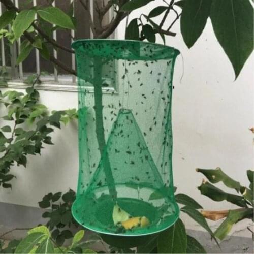 1/2/3/4Pcs Reusable Hanging FlyCatcher Cage Pest Detector Flies Fly Killer Flytrap Cage Subnet Capture Home Garden Supplies