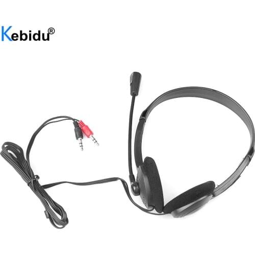3.5mm AUX Wired Gaming Earphone Headphone With Microphone 3.5mm Plug MIC VOIP Headset Skype for PC Computer Laptop