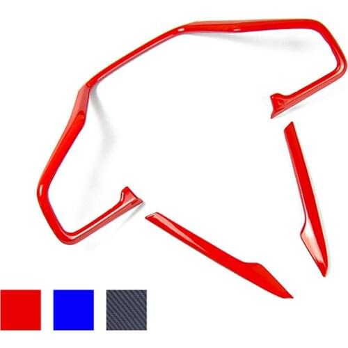 3PCS Carbon Fiber Style Car Steering Wheel Frame Cover Trim Stickers for Honda Civic 10th 2016 2017 2018 Car Accesories Interior