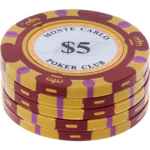 5pcs Poker Chips Clay Casino Coins 14g Hold'em Baccarat Card Protector 4cm A0KA