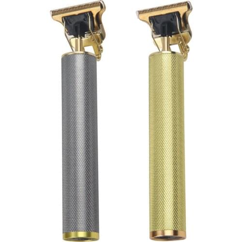 USB Rechargeable Hair Trimmer Pro Electric Retro Beard Hair Clipper Engraving Hair Cutter Machine for Men Salon Styling Tool