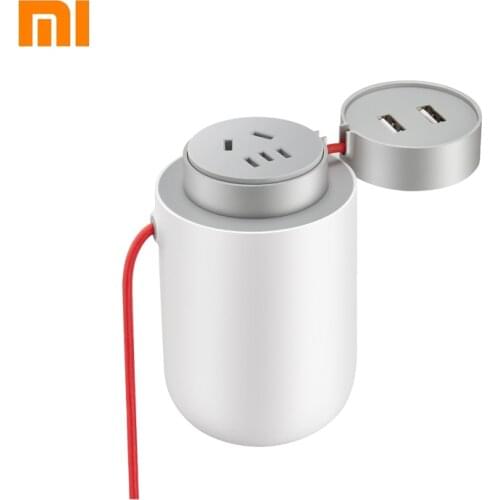 Original Xiaomi Mijia 100W Portable Car Power Inverter Converter DC 12V to AC 220V with 5V/2.4A Dual USB Ports Car Charger