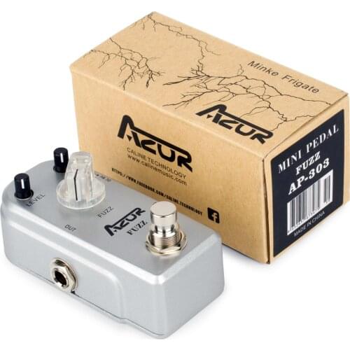 AZOR AP-303 Fuzz Mini Guitar Pedal Aluminum Alloy True Bypass Fuzz Mini Pedal AZOR Fuzz Guitar Effect Pedal Guitar Accessories