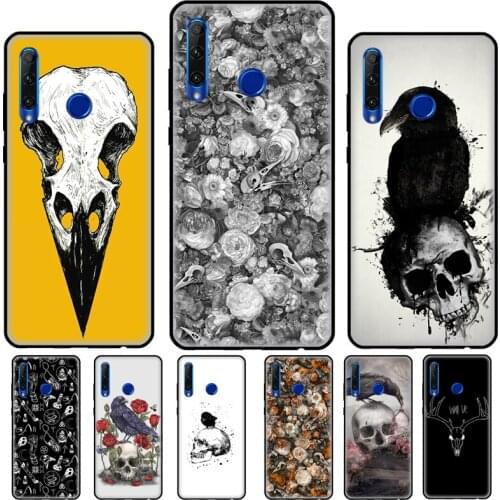 Raven Skull For Huawei Honor 8X 9X 7X 7C 6A 8A 7S 8S 8 9 10 10X Lite 10i 7A 20 6C 4C Pro Case Cover