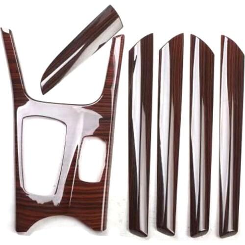 For BMW X3 F25 2011-2016 LHD A/T Model Wood Color 6Pcs Car Interior Trim Styling Accessories Door Gear Shift Box Dash Stickers