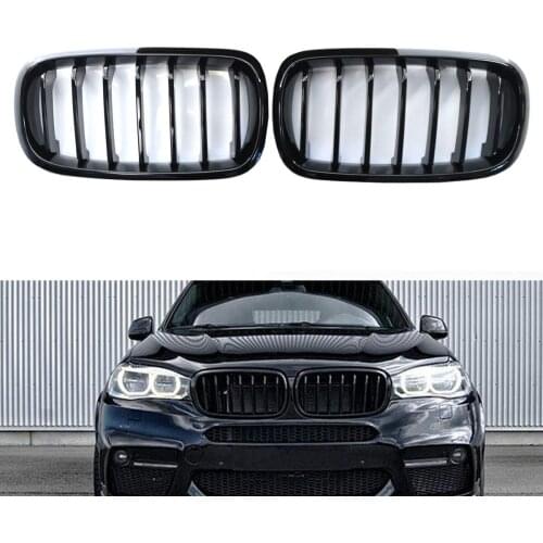 Gloss Black M Sport Front Kidney Grill Grille For BMW X5 F15 SUV 2015-17